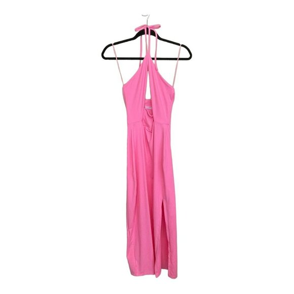 Susana Monaco Pink Halter Dress Keyhole Size Small NEW - Picture 1 of 5